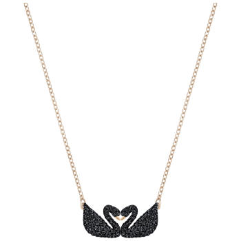 Naszyjnik SWAROVSKI •  Iconic Swan Double Necklace, Black 5296468