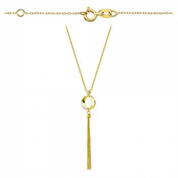 Naszyjnik złoty celebrytka kółko z łańcuszkiem FUG3-17-N00331-2