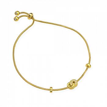 Bransoletka złota linka połączone kółka FUG2-14-B00487-2