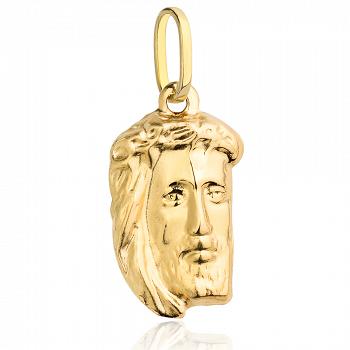 Medalik z żółtego złota wizerunek Pana Jezusa FUG5-9-M00096-2