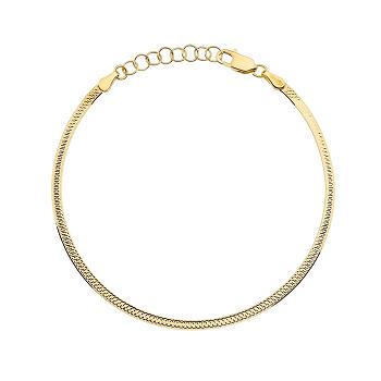 Bransoletka złota jednostronnie diamentowana taśma 2.5mm FUG2-B01163-585