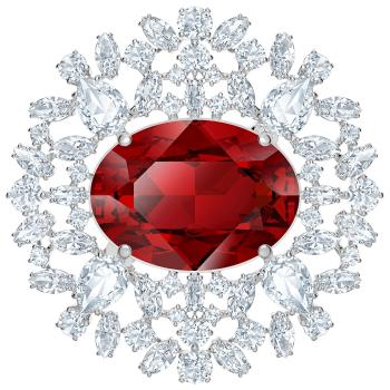 Broszka Swarovski • Louison Brooch, Red, Rhodium plated 5495263