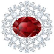 Broszka Swarovski • Louison Brooch, Red, Rhodium plated 5495263