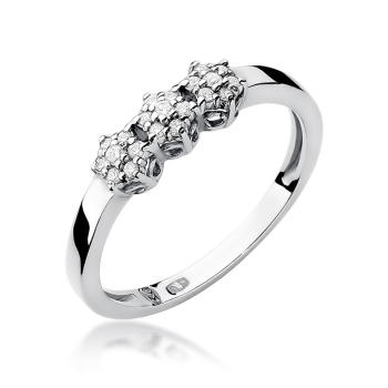 Pierścionek zaręczynowy z brylantami 0.12