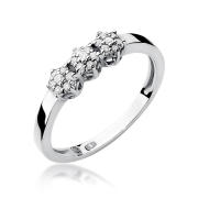 Pierścionek zaręczynowy z brylantami 0.12