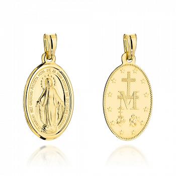 Medalik z żółtego złota Cudowny Medalik duży FUG5-9-M00181-2