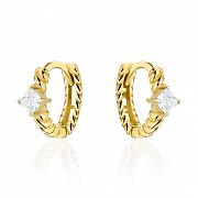 Kolczyki złote kółeczka z cyrkoniami FUG7-3-K01568-2