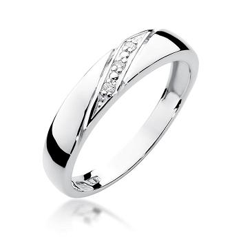 Pierścionek zaręczynowy z brylantami 0.02ct
