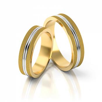 Obrączki ślubne złoto dwukolorowe 5mm próba 333 • XFS148