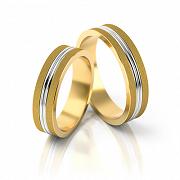 Obrączki ślubne złoto dwukolorowe 5mm próba 333 • XFS148