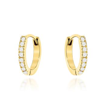 Kolczyki złote kółka z cyrkoniami FUG7-31-K01669-2