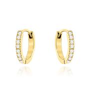 Kolczyki złote kółka z cyrkoniami FUG7-31-K01669-2