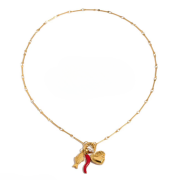 Naszyjnik pozłacany z zawieszkami FUGJDN0203016