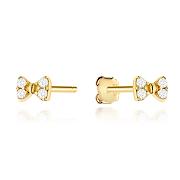 Kolczyki złote kokardki z cyrkoniami FUG7-K01749-585