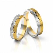 Obrączki ślubne złoto dwukolorowe 5mm próba 333 • XFS227