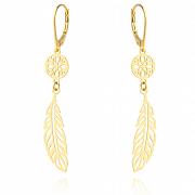 Kolczyki złote piórko FUG7-14-K00575-2