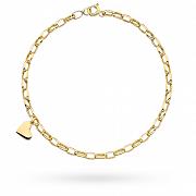 Bransoletka złota splecione ogniwa z serduszkiem FUG2-21-B00837-2