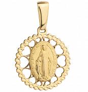 Medalik z żółtego złota Cudowny Medalik ażur FUG5-9-M00011-2