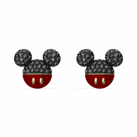 Kolczyki SWAROVSKI • Mickey Pierced Earrings, Black, Gold