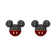 Kolczyki SWAROVSKI • Mickey Pierced Earrings, Black, Gold-tone plated 5566691 