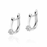 Kolczyki z białego złota z brylantami FKO-016-B585-B0.12