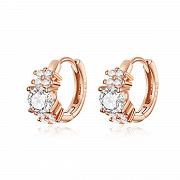 Kolczyki srebrne z białymi cyrkoniami KFUG075