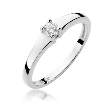 Pierścionek zaręczynowy z brylantem 0.15