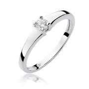 Pierścionek zaręczynowy z brylantem 0.15