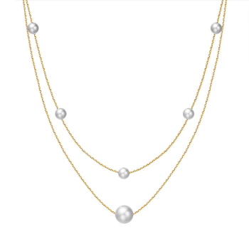 Naszyjnik damski z perłami FUGSVNP005