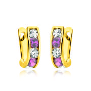 Kolczyki złote z cyrkoniami FZ0047R