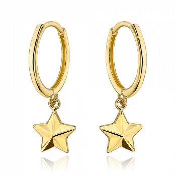 Kolczyki złote kółka z gwiazdką FUG7-17-K01449-2