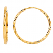 Kolczyki złote kółka diamentowane FUG7-17-K00691-2