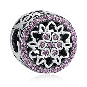 Charms Różowy kwiat FUG0560