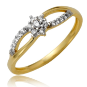 Pierścionek zaręczynowy z cyrkoniami 