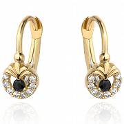 Kolczyki złote z czarnymi cyrkoniami FUG7-16-K00953-2