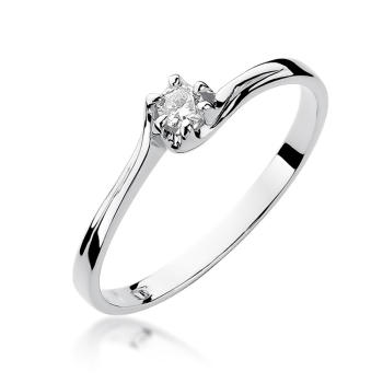 Pierścionek zaręczynowy z brylantem 0.10