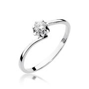 Pierścionek zaręczynowy z brylantem 0.08