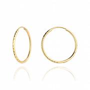 Kolczyki złote kółka diamentowane kanciaste 2,8cm FUG7-17-K00972-2