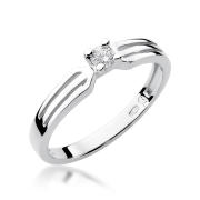 Pierścionek zaręczynowy z brylantem 0.08