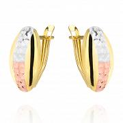 Kolczyki trzy kolory złota FUG7-25-K00634-2