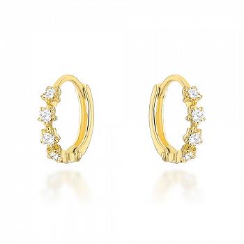 Kolczyki złote kółka z cyrkoniami FUG7-3-K01547-2