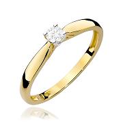Pierścionek zaręczynowy z brylantem 0.10ct