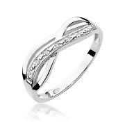 Pierścionek zaręczynowy z brylantami 0.06ct