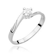 Pierścionek zaręczynowy z białego złota z diamentem laboratoryjnym 0.20ct