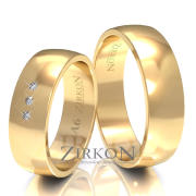 Obrączki ślubne klasyczne złote 6mm próba 585 półokrągłe • A6S