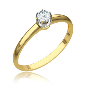 Pierścionek zaręczynowy z brylantem 0.10