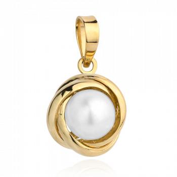 Zawieszka perła w złotej oprawie FUG6-21-Z00352-2