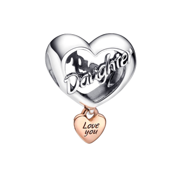 Charms Pandora Serce „Kocham Cię, Córko” 782327C00 GRAWER GRATIS