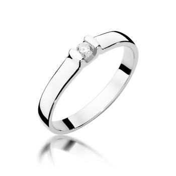 Pierścionek zaręczynowy z brylantem 0.09