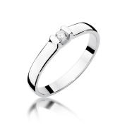 Pierścionek zaręczynowy z brylantem 0.09